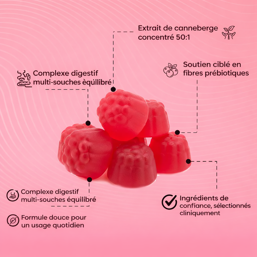 Gummies à la Canneberge | Défense Urinaire & Rénale